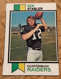 lot 70B image: Ken Stabler RC 1973 Topps #487 Vintage Rookie Football Card