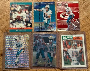 lot 88B image: 6 Card Dan Marino Football Lot
