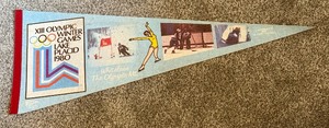 lot 65B image: Vintage 1980 Lake Placid Olympic Games Pennant