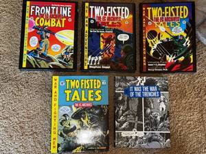 lot 33 image: Set of 5 EC Archives Two-Fisted Tales & Frontline Combat Hardcovers and It Was the War of the Trenches