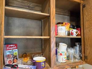 lot 34 image: Mixed Kitchen Lot with Mugs, Glassware, Bowls, and Cookbooks