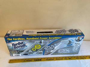 lot 22 image: Turbo Scrub 360 Cordless Handheld Power Scrubber in Box
