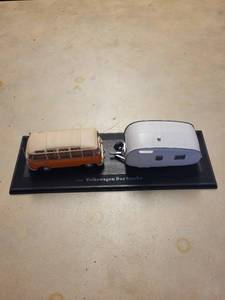 lot 123 image: 143 Die Cast Volkswagen Bus Samba with Camper Trailer