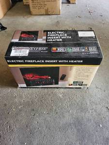 lot 177 image: Electric Fireplace Insert with Heater and Remote Control
