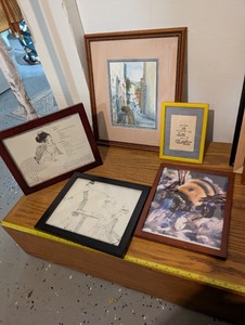 lot 79U image: Collection of 6 Framed Art Prints and Drawings