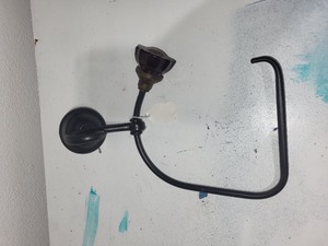 lot 38 image: Bronze Wall-Mount Towel Holder with Amber Glass Knob