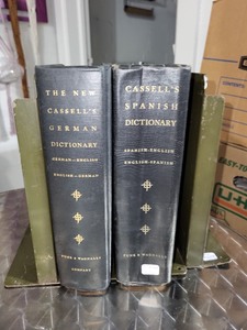 lot 56P image: Set of 2 Cassells Bilingual Dictionaries German-English and Spanish-English