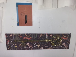 lot 98 image: Wall-Mounted Hook Set with Decorative Keys and Upcycled Book Plaques