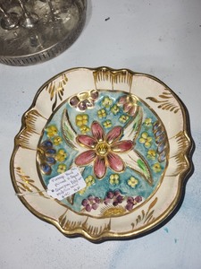 lot 125B image: Vintage Quaregnon Belgium Majolica Bowl