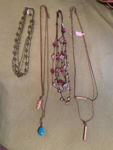 lot 233 image: Collection of 4 Fashion Necklaces with Beads and Charms