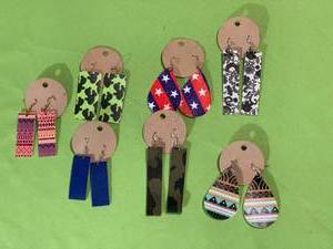 lot 211 image: Set of 6 Fashion Statement Earrings Assorted Patterns