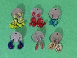 lot 220 image: Set of 6 Pairs Fashion Earrings Various Styles and Colors