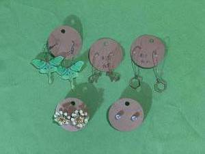 lot 221 image: Collection of 5 Pairs of Fashion Earrings on Cards