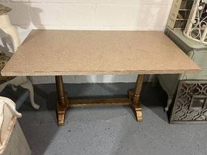 lot 5 image: Rectangular Table and Metal Base