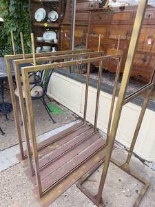 lot 100 image: Set of 3 Metal Garment Racks for Retail Display