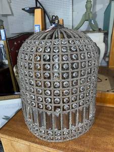 lot 149 image: Crystal-Embellished Decorative Light Fixture with Lattice Design