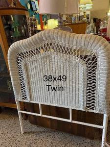 lot 165E image: Wicker Twin Headboard