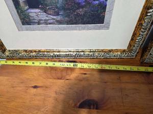 lot 68E image: Pair of Framed Garden Scene Art Prints