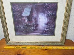 lot 74E image: Framed Artwork by Danny Hahlbohm - Floral Doorway Scene