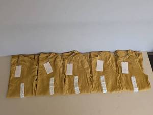 lot 40 image: 5 NEW A NEW DAY LONG SLEEVE SHIRT SIZE M GOLD
