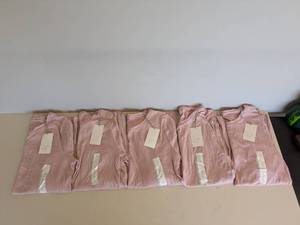 lot 41 image: 5 NEW A NEW DAY LONG SLEEVE SHIRT SIZE L PINK
