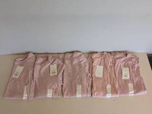 lot 37 image: 5 NEW A NEW DAY LONG SLEEVE SHIRT SIZE XS PINK