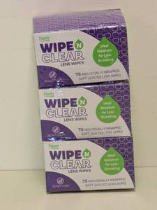 lot 66 image: FLENTS WIPE N CLEAR LEN WIPES 3 PACK