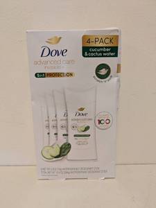lot 75 image: NEW DOVE ADVANCED CARE INVISIBLE DEODORANT CUCUMBER & CACTUS WATER