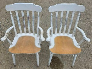 lot 1008 image: 2 Unfinished wooden Chairs