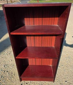 lot 1022 image: Mahogany-colored Melamine Shelf