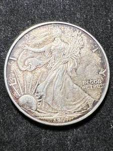 1997 AMERICAN SILVER EAGLE 1 TROY OZ .999 FINE SILVER
