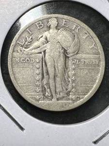 lot 08 image: 1920 US STANDING LIBERTY QUARTER