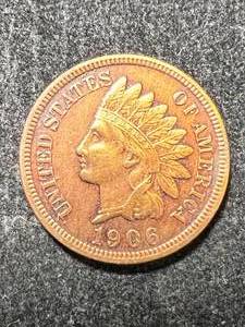 lot 26 image: 1906 US INDIAN HEAD CENT