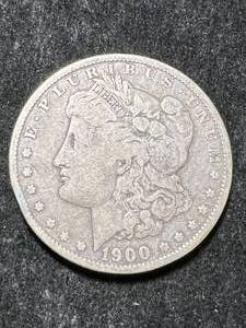 lot 28 image: 1900-O US MORGAN SILVER DOLLAR