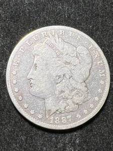 lot 36 image: 1887 US MORGAN SILVER DOLLAR