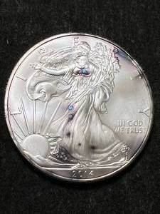 lot 49 image: 2014 AMERICAN SILVER EAGLE 1 TROY OZ .999 FINE SILVER