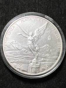 lot 62 image: 2013 MEXICAN PLATA PURA 1 TROY OZ .999 FINE SILVER IN AIRTITE