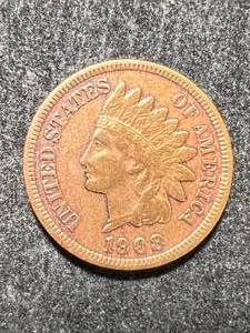 lot 67 image: 1908 US INDIAN HEAD CENT