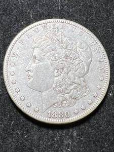 lot 70 image: 1880-S US MORGAN SILVER DOLLAR