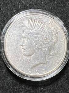 lot 71 image: 1922-S US PEACE SILVER DOLLAR IN AIRTITE