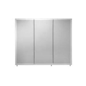 lot 19 image: Croydex 36 in. W x 30 in. H x 5-14 in. D Frameless Tri-View Surface-Mount Medicine Cabinet with Easy Hang System in White   Customer  Returns See Pictures