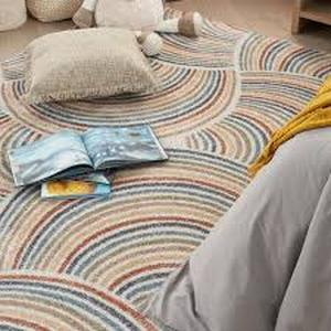 lot 49 image: Nourison Astra Machine Washable Ivory Multicolor 12 ft. x 15 ft. All-over design Contemporary Area Rug  Customer  Returns See Pictures