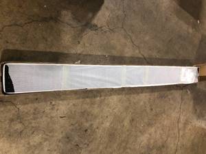 lot 30 image: Ply Gem 15 in. x 35 in. Polypropylene 4 Board Closed Board and Batten Shutter Pair in Black  Customer  Returns See Pictures
