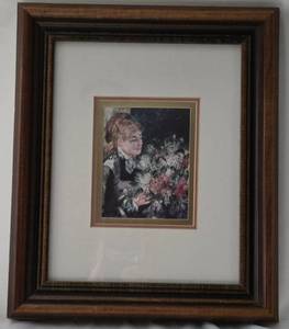 lot 16 image: People Pictures . In wooden frame 8 x10. Artist unknown.