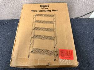 lot 51 image: 5-Tier Wire Shelving Unit