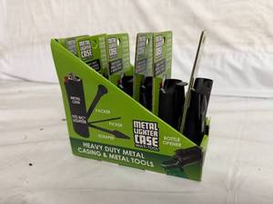 lot 85 image: 6 Packs of Metal Lighter Case with Multi Tool