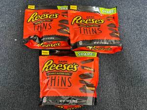 lot 164 image: 3 Packs of Reeses Dark Chocolate Thins