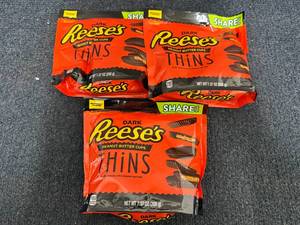 lot 168 image: 3 Packs of Reeses Dark Chocolate Thins