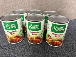 lot 223 image: 6 Cans of Healthy Choice Vegatable Beef