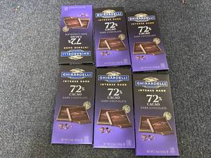 lot 253 image: 6 Ghiradelli Dark Chocolate Bars